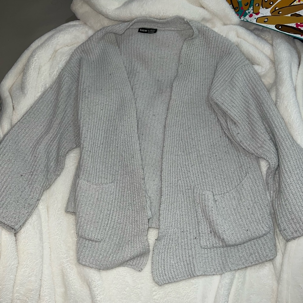 White/gray cardigan
Good quality just don’t wear enough